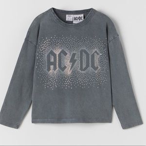 Zara AC/DC acid wash T-shirt
